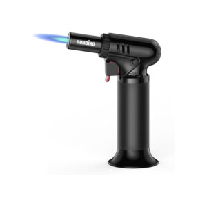 Sondiko Butane Torch with Fuel Gauge S907, Refillable Soldering Torch with Adjustable Flame for Welding, Resin Art