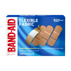 Band-Aid Brand Sterile Flexible Fabric Adhesive Bandages, One Size, 100 ct